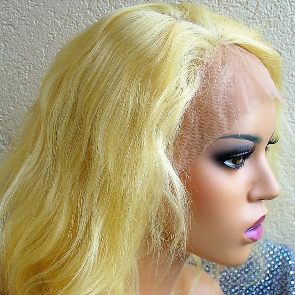 Brazilian lace front real hair blonde wig - Picture 2 of 5